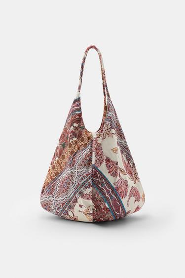 SAC EN COTON IMPRIMÉ PATCHWORK - unique de Zara