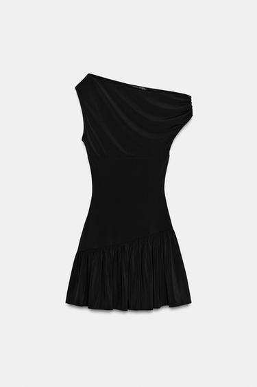 ASYMMETRIC SHORT DRESS - Black by Zara - Image 5