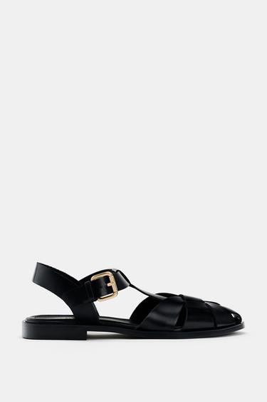 CHAUSSURES DE PLAGE PLATES - Noir de Zara