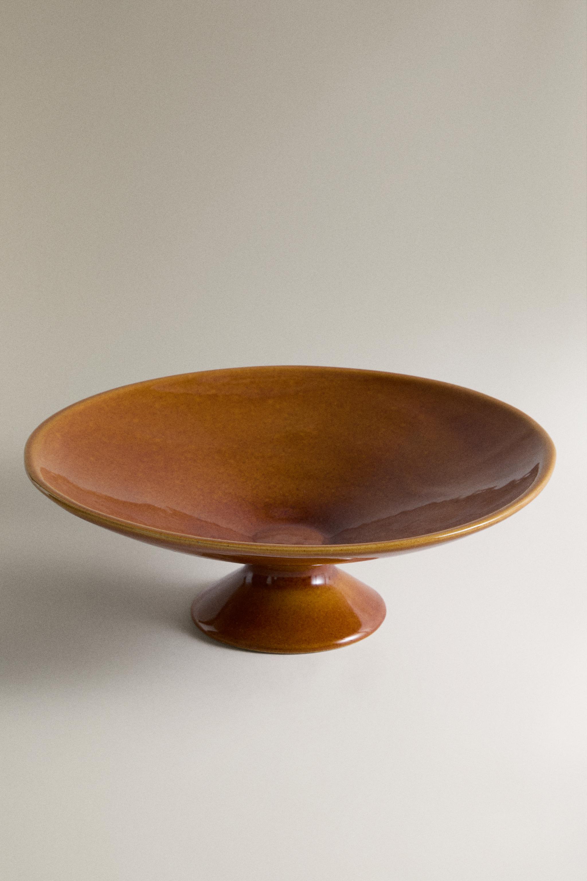 BOL DÉCORATIF EN CÉRAMIQUE MARRON
