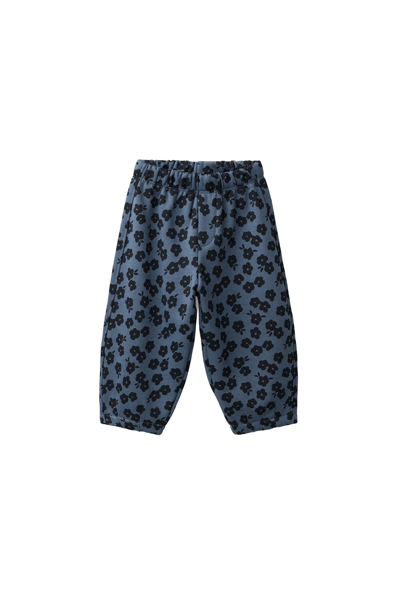 BALLOON PLUSH TROUSERS WITH FLORAL PRINT