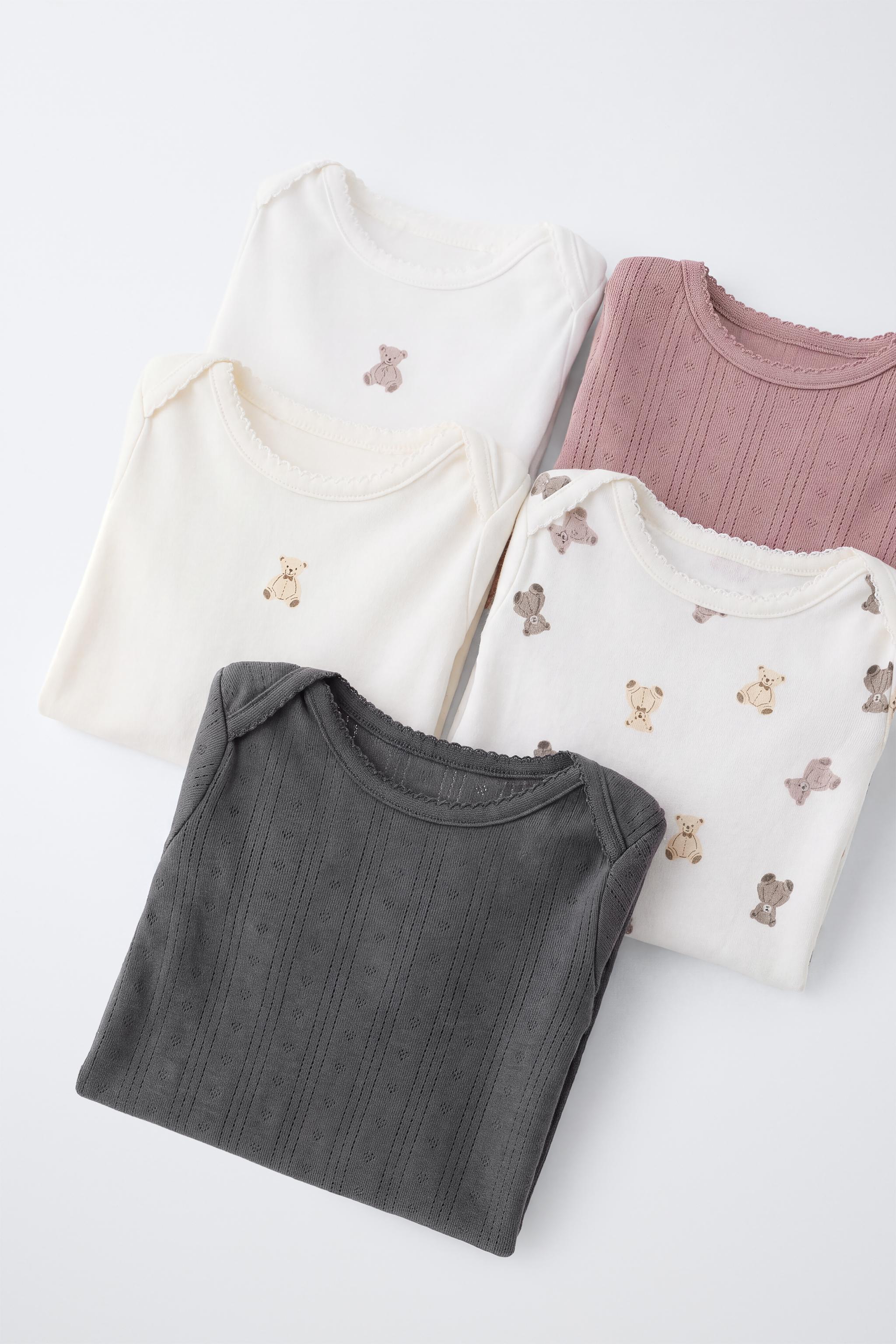 5-PACK BEAR BODYSUITS