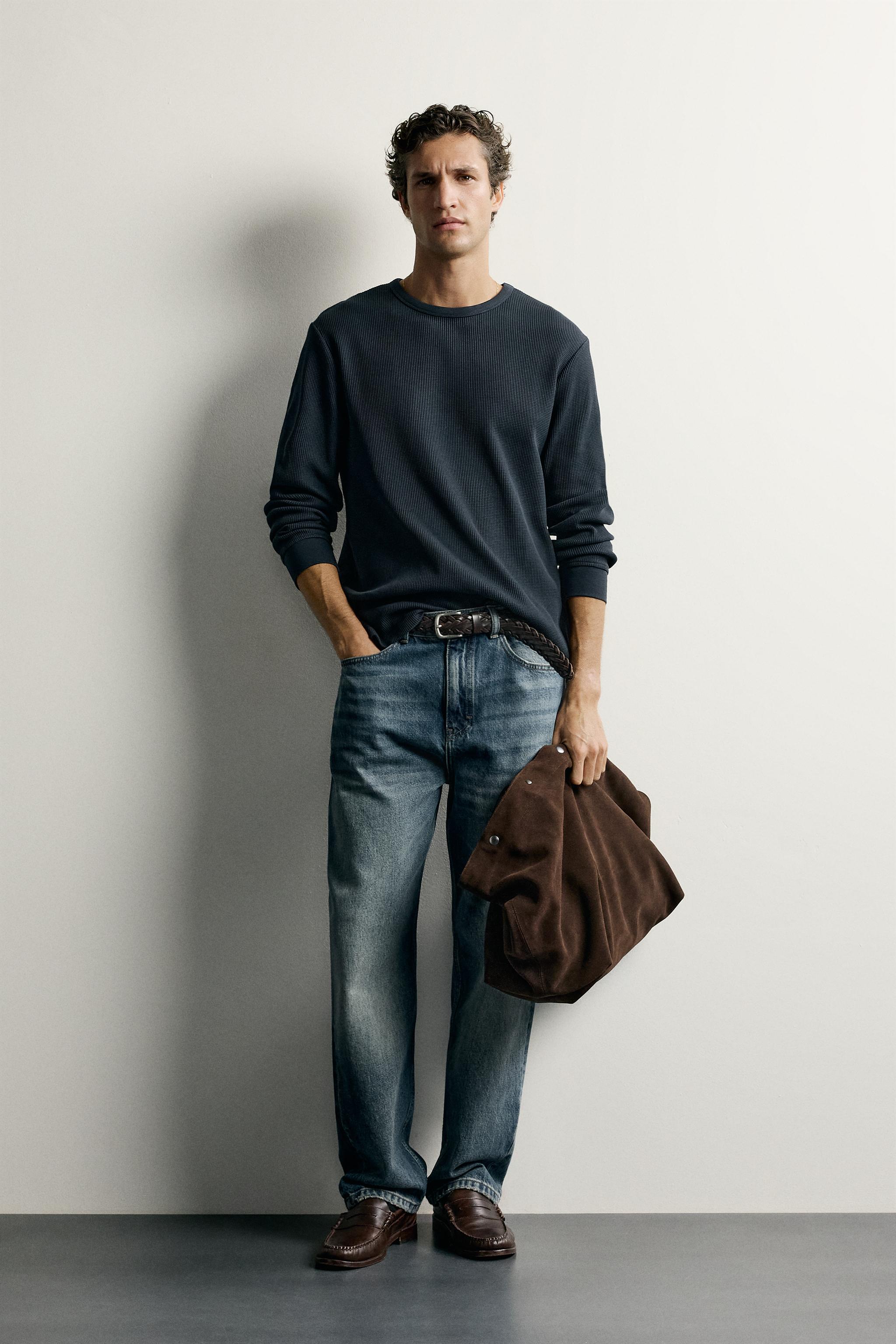 WAFFLE KNIT REGULAR FIT T-SHIRT