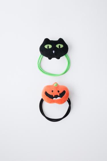 TWO-PACK OF PUMPKIN AND CAT HAIR TIES - Orange by Zara - Image 3
