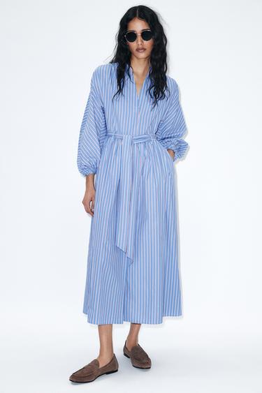 STRIPED SHIRT DRESS - Red Stripe by Zara - Image 0
