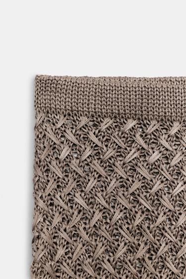 CABLE KNIT MIDI SKIRT - mink brown by Zara - Image 5