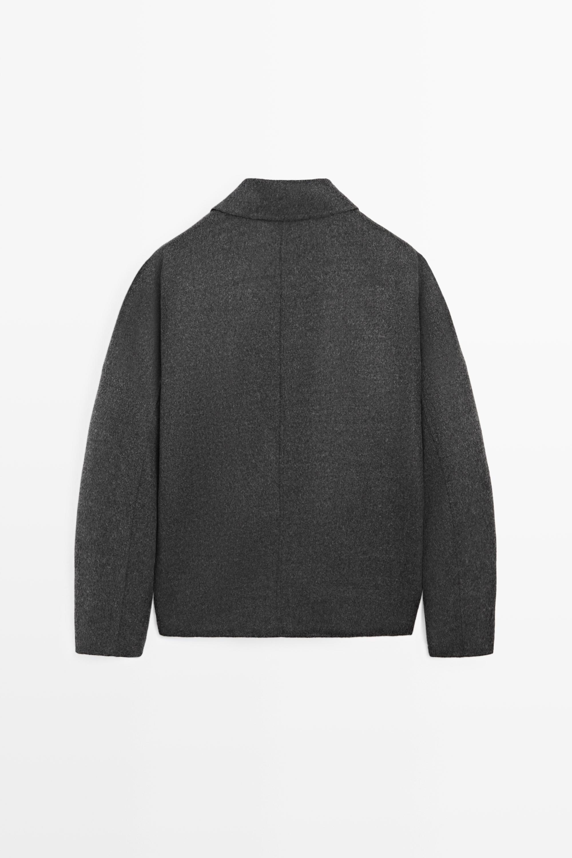 Wool blend overshirt with pocket detail