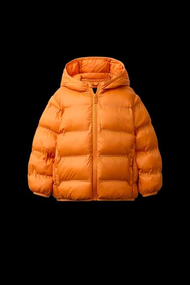 ULTRALIGHT HOODED PUFFER JACKET - Dark orange by Zara - Image 0
