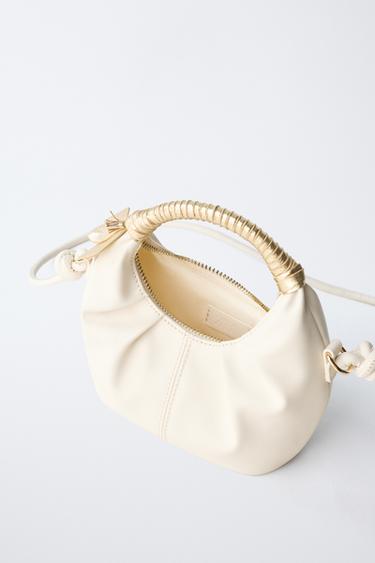 SAC BANDOULIÈRE AVEC DÉTAIL FLORAL - Blanc écru de Zara - Image 3