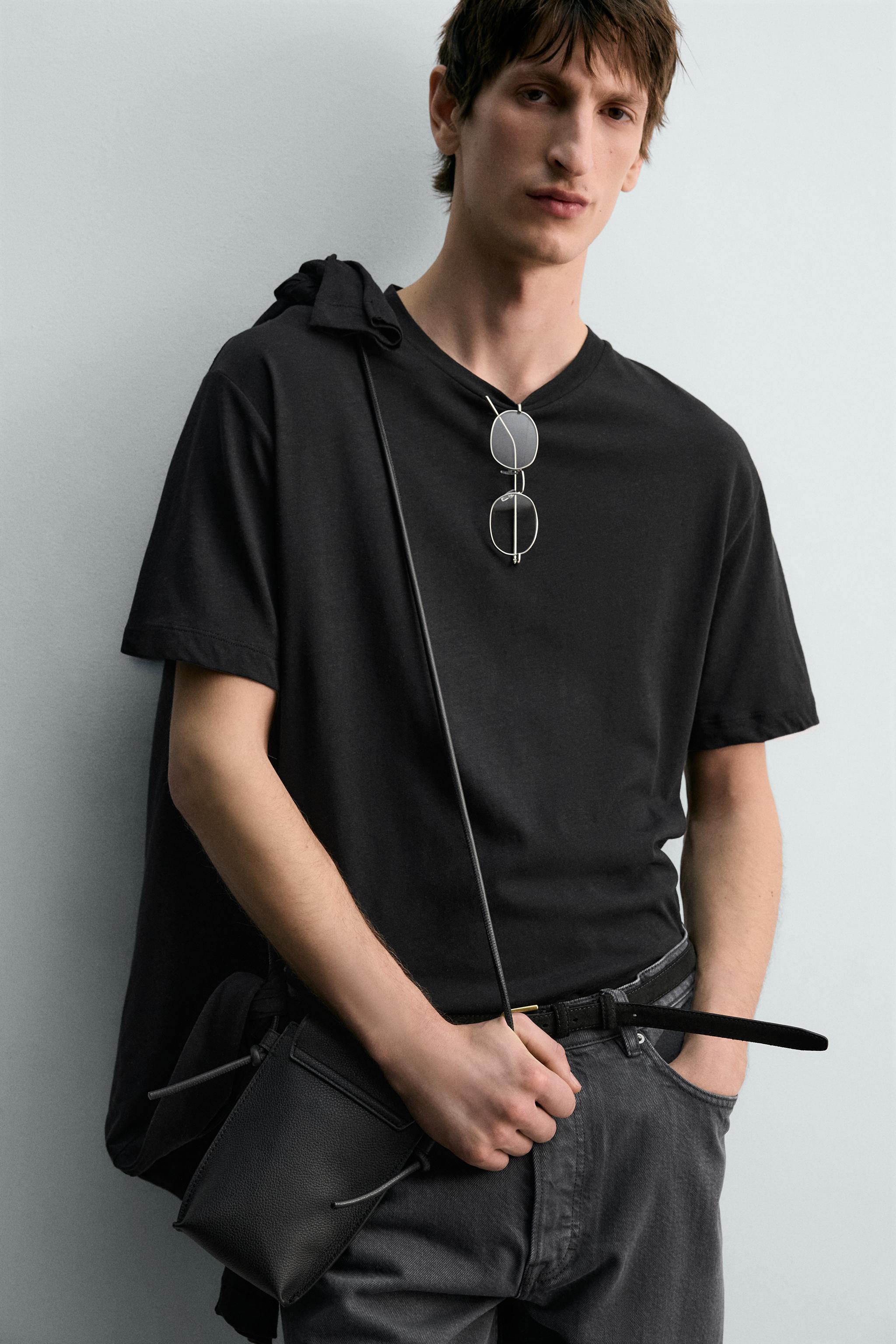RELAXED FIT COTTON - LINEN T-SHIRT