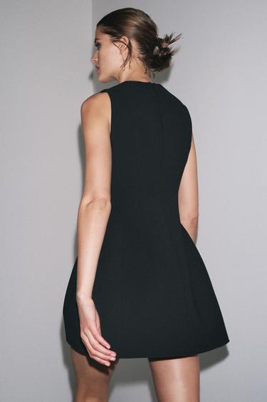 ZW COLLECTION SHORT VOLUMINOUS DRESS - Black by Zara - Image 2