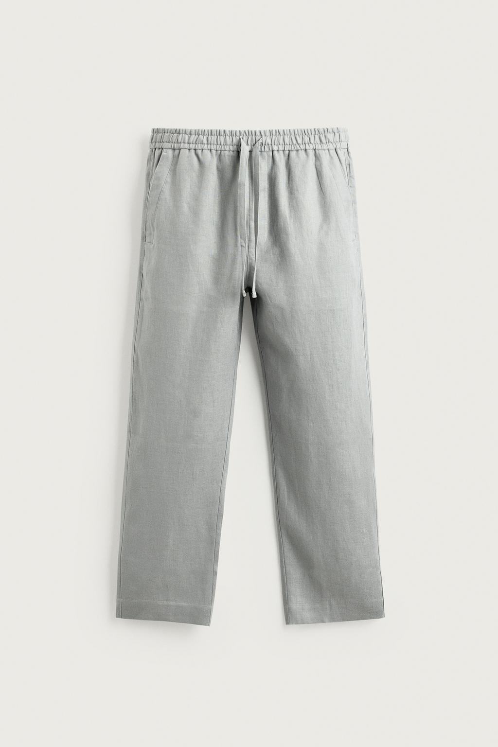 100% LINEN RELAXED FIT TROUSERS