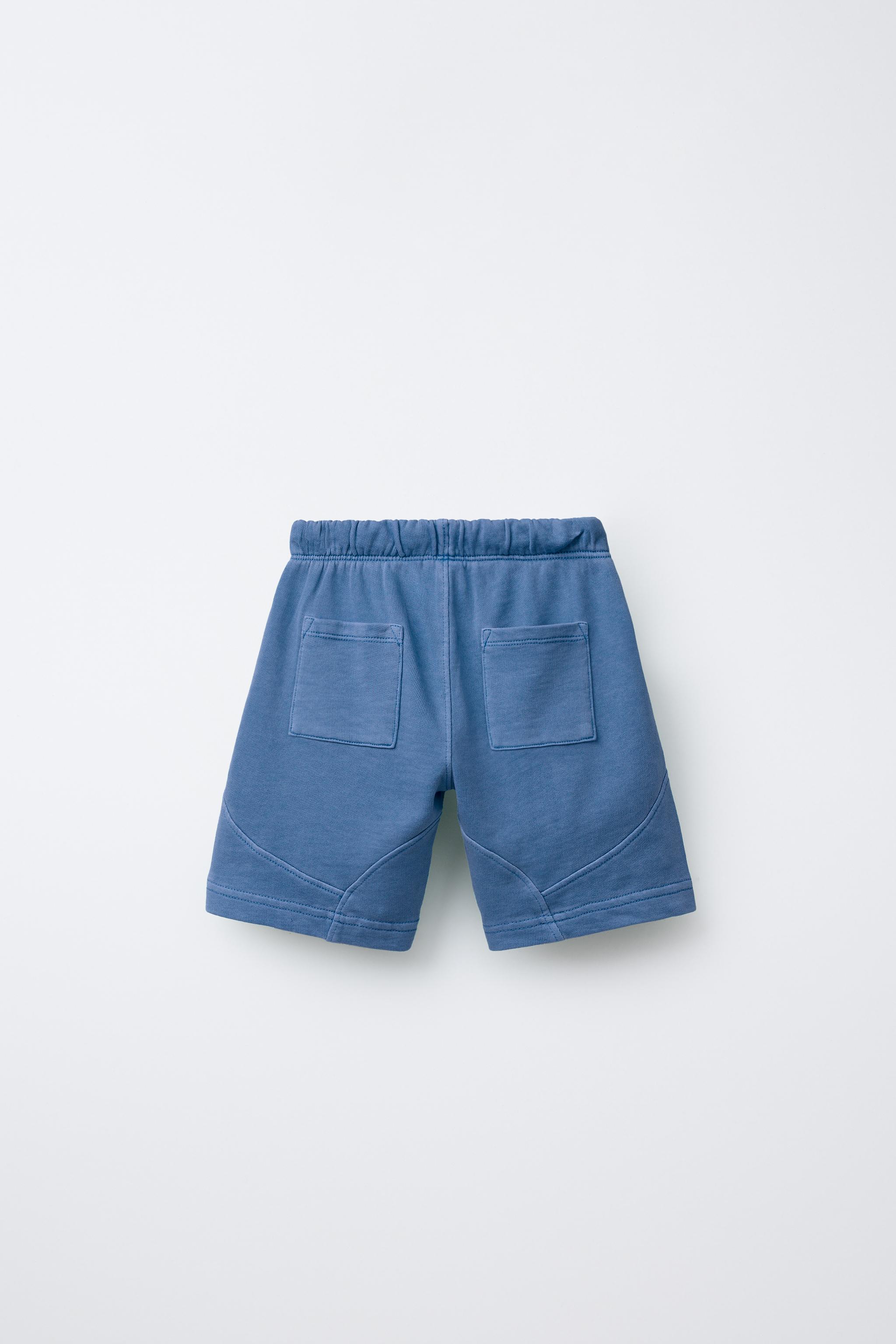 プラッシュ地カットロゴ入りバミューダパンツ - ミディアム
