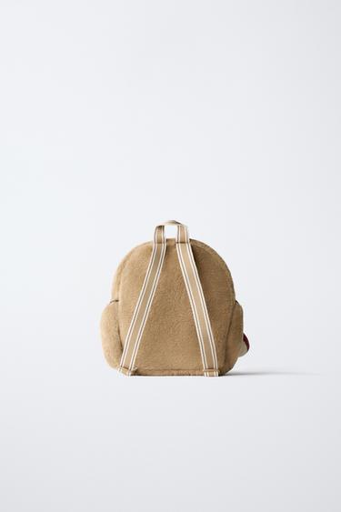 ANIMAL FAUX FUR BACKPACK - Camel Brown by Zara - Image 4