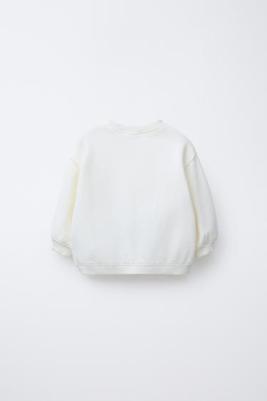 3D ANIMAL SWEATSHIRT - Light ecru by Zara - Image 1