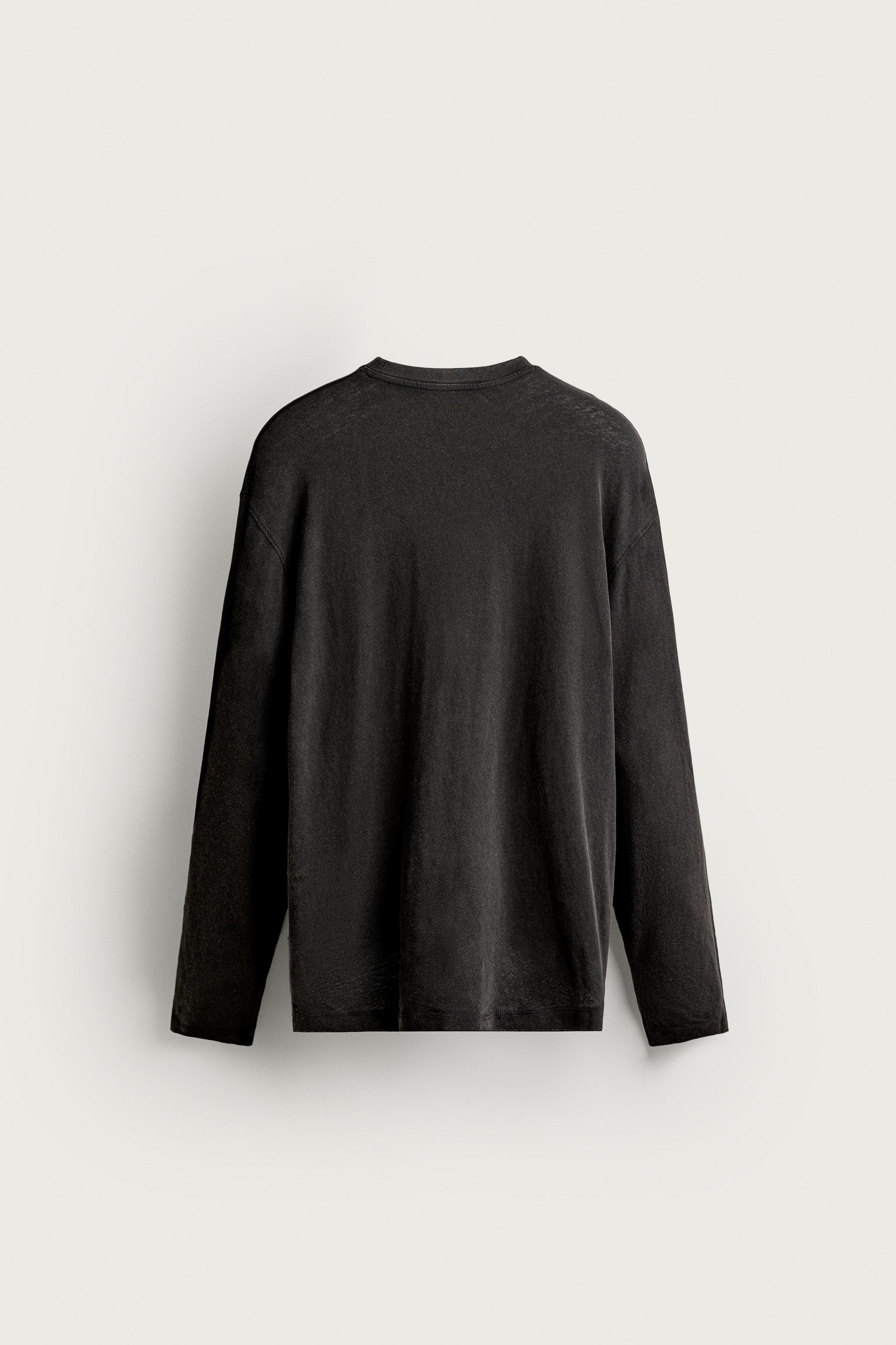 AARON LEVINE X ZARA LONG SLEEVE T-SHIRT — Black