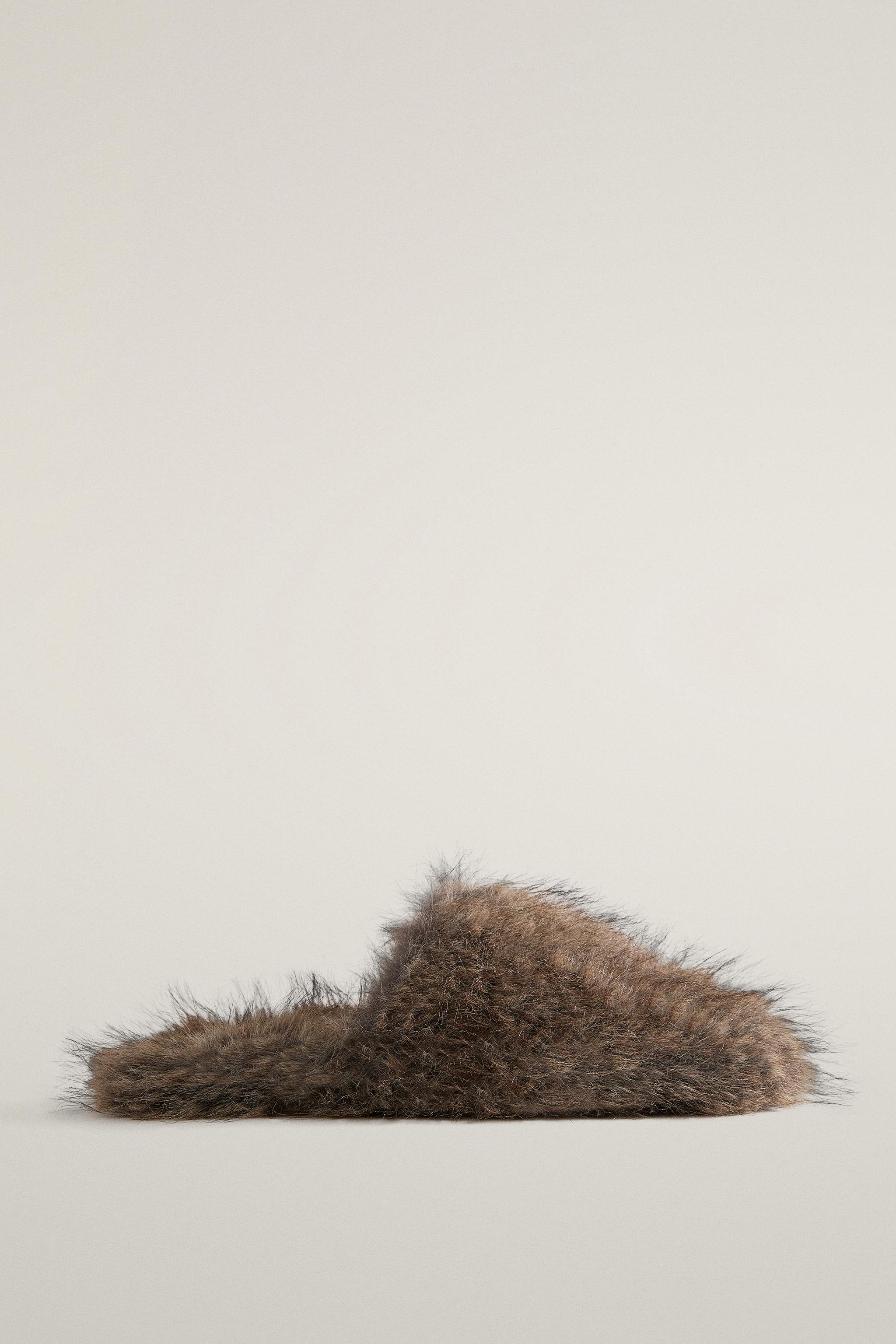 MARLED FAUX FUR SLIPPERS