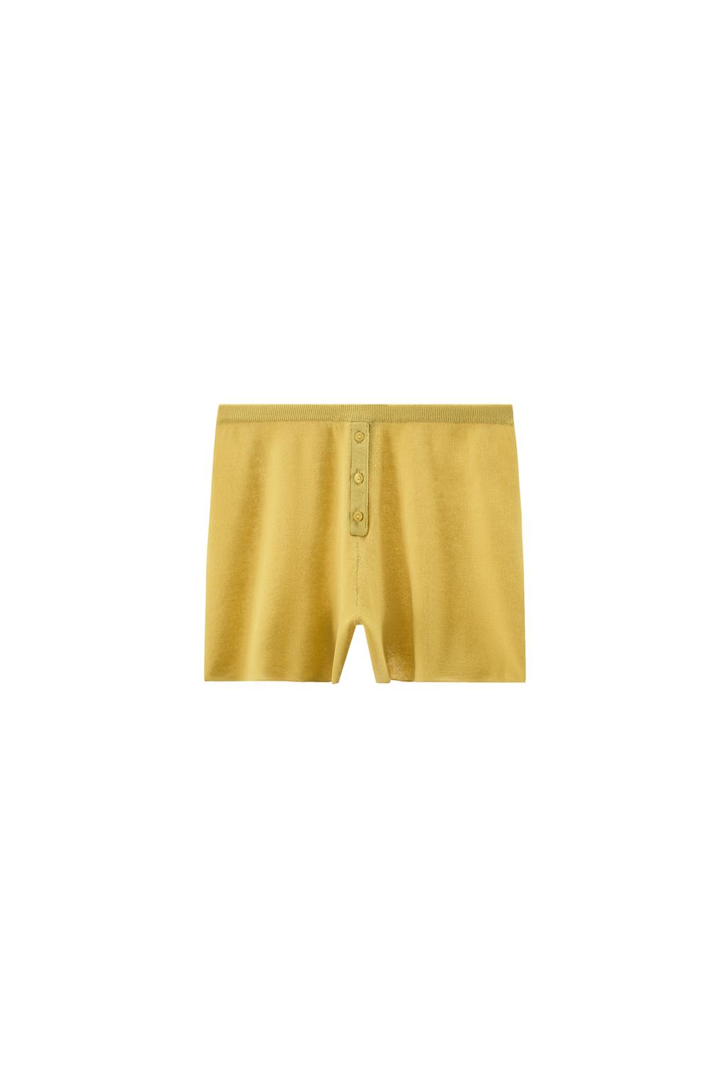 BUTTON-DETAIL KNIT SHORTS - image 3
