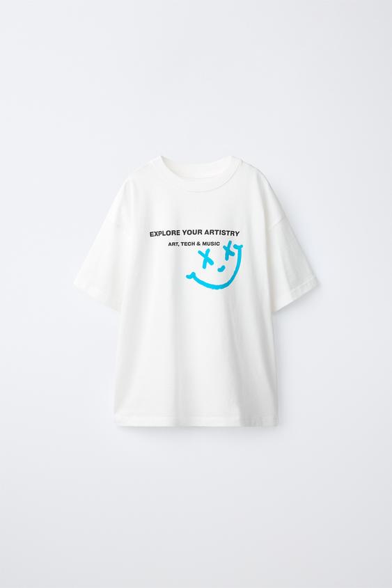 FACE PRINT T-SHIRT - White by Zara - Image 0