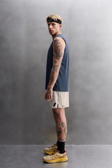 TECHNICAL TANK TOP - Navy blue by Zara