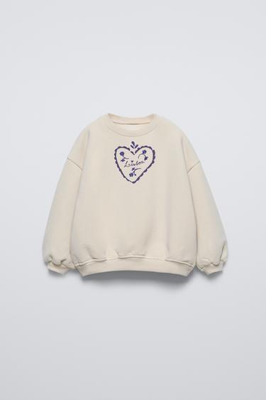 SUDADERA BORDADO - Crudo de Zara - Imagen 0