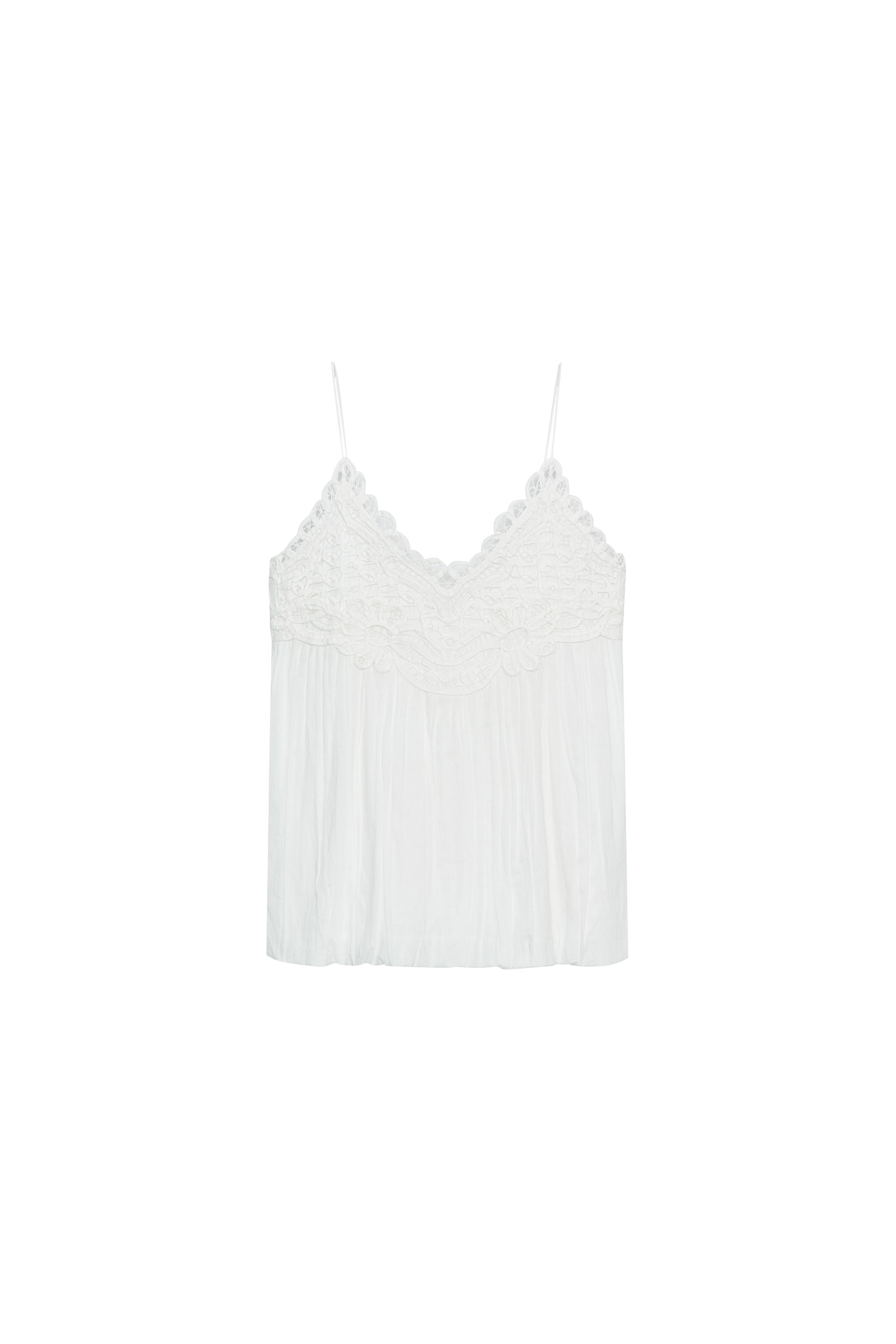 ZW COLLECTION EMBROIDERED PUFFY TOP