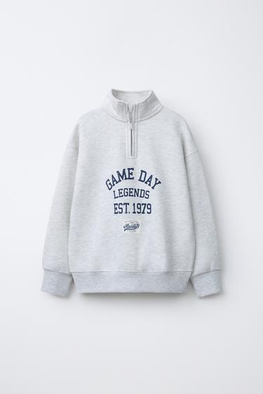 SUDADERA JOGGING TEXTO - Gris vigoré de Zara