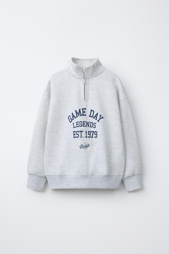 SUDADERA JOGGING TEXTO - Gris vigoré de Zara - Imagen 0