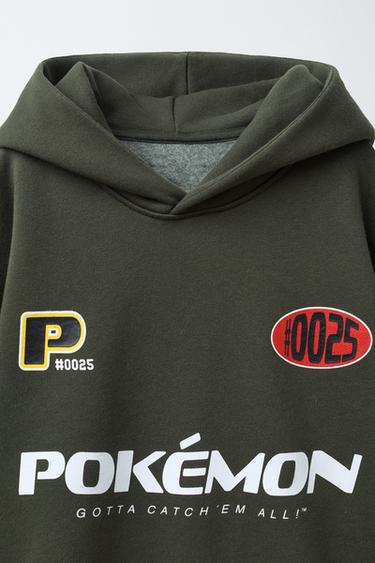 PIKACHU POKÉMON™ HOODIE - Dark bottle green by Zara - Image 2