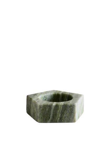 MARBLE STAR TEALIGHT HOLDER - Blue by Zara