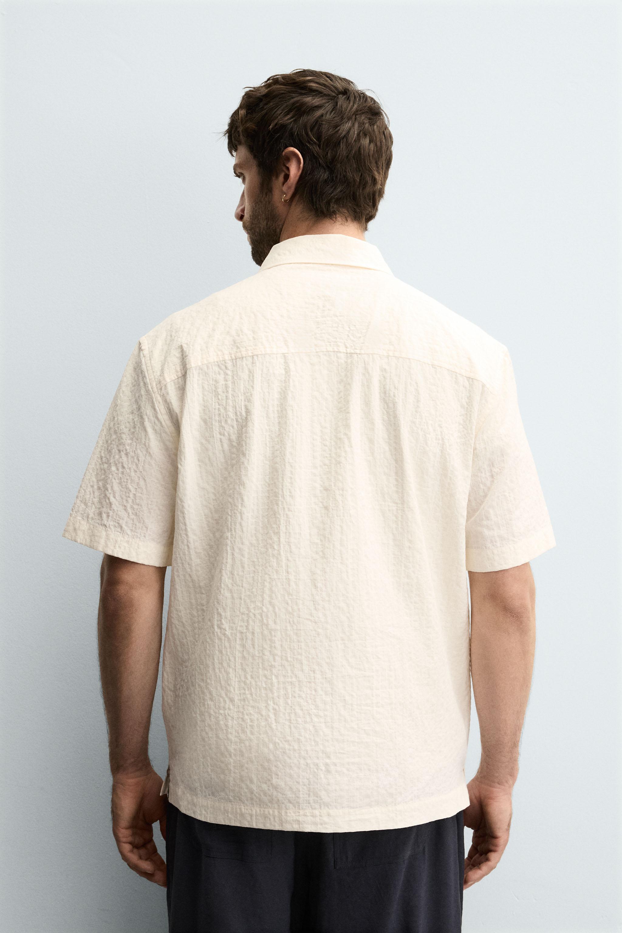 SEERSUCKER POLO SHIRT - White | ZARA United States