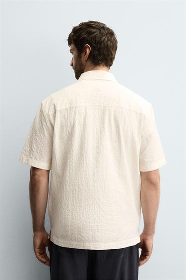 SEERSUCKER POLO SHIRT - White by Zara - Image 2