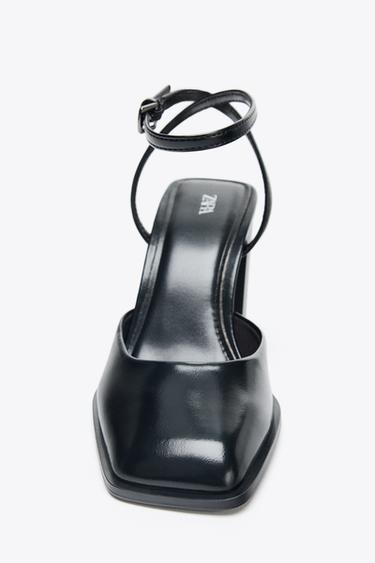 SQUARE-TOE SLINGBACK SHOES - Black by Zara - Image 3