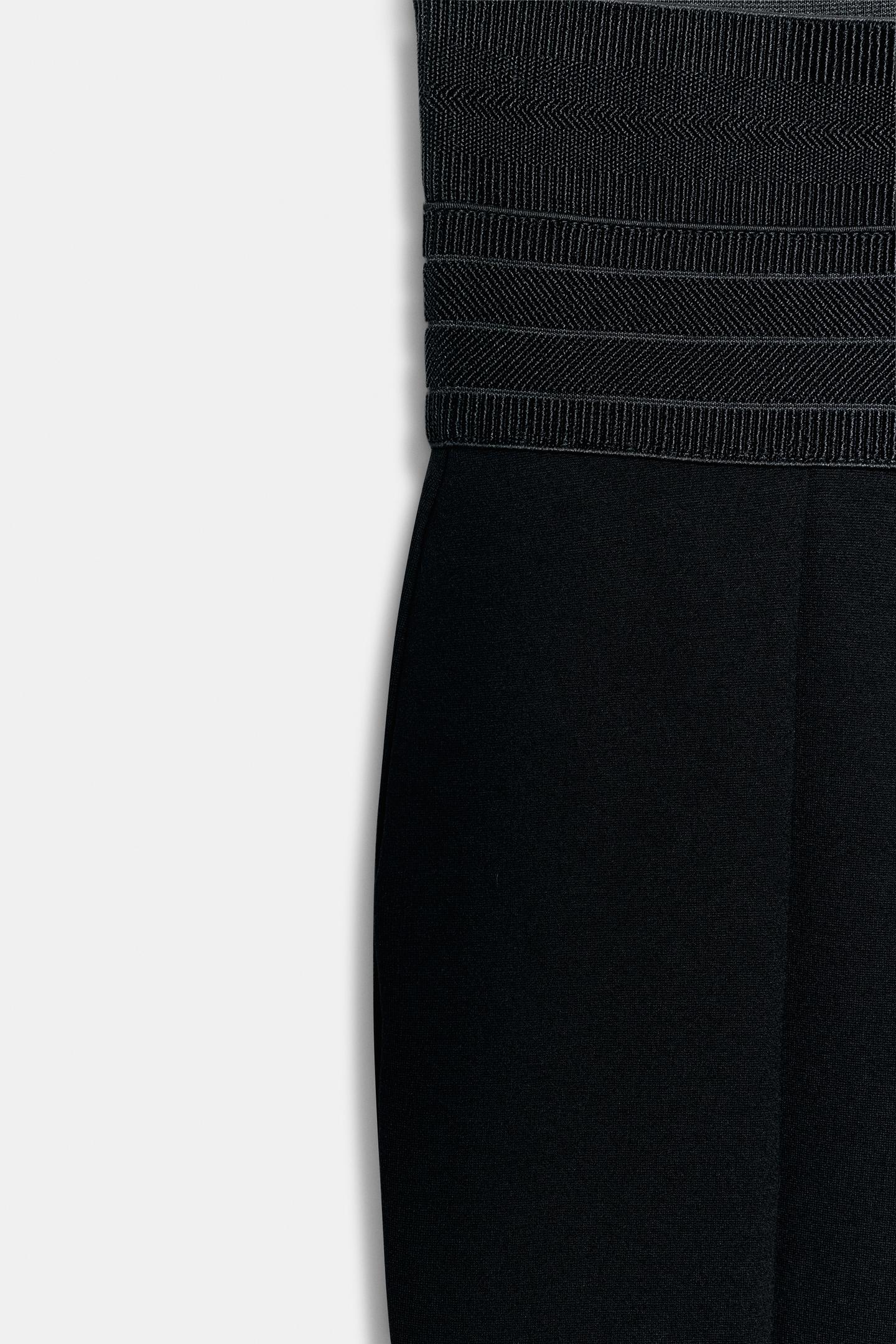 Женские леггинсы Zara Wide-Waistband, цвет: Чёрный — фото 8
