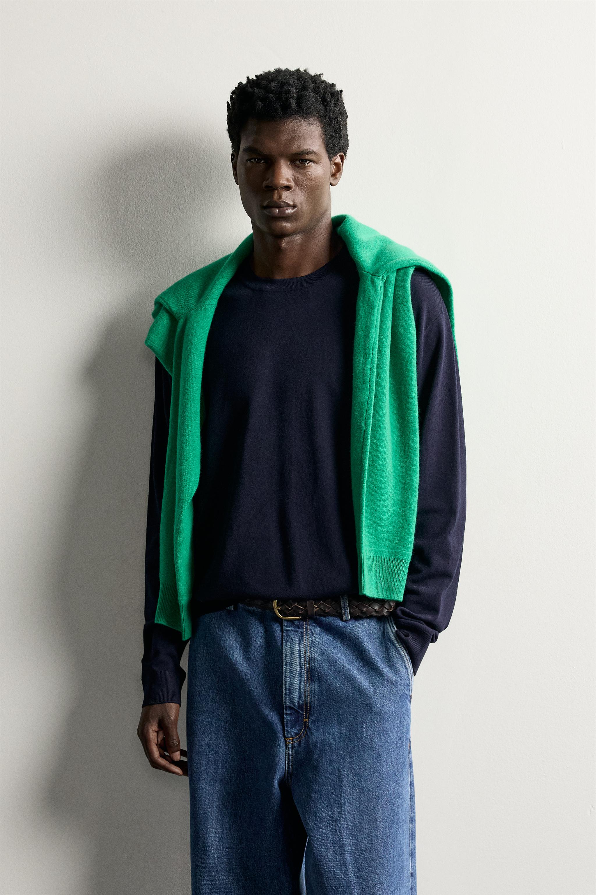 BASIC REGULAR FIT SWEATER — Navy blue