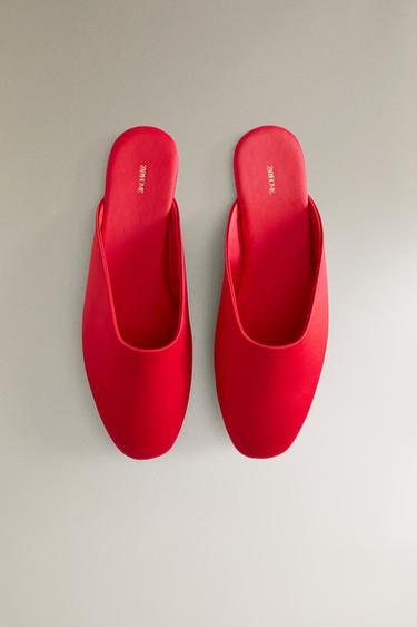 MULES SATIN - Rouge de Zara - Image 2