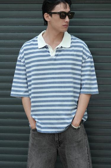Zara 洗滌條紋 POLO 衫 - 條紋