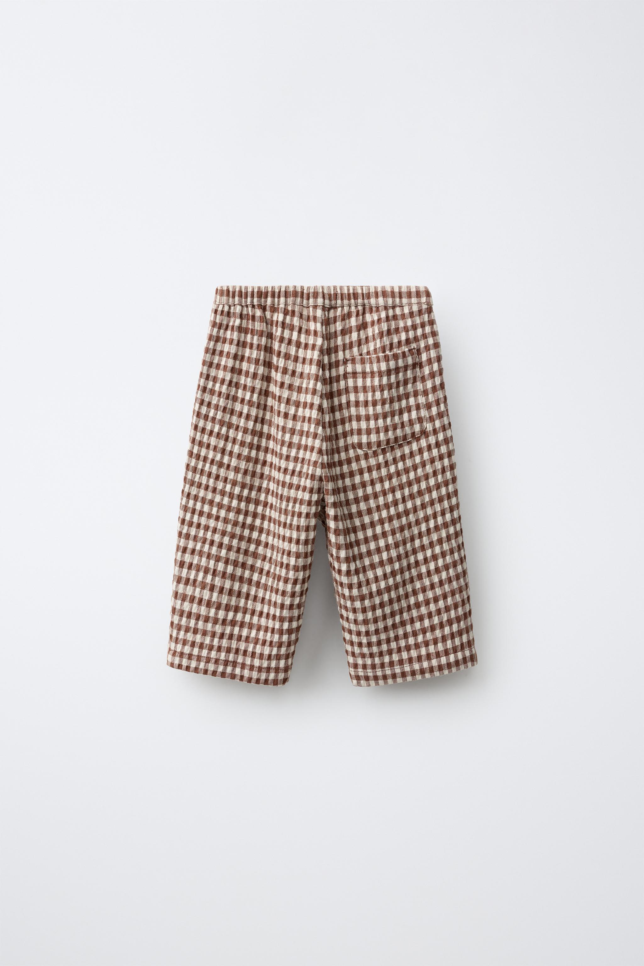 GINGHAM BAGGY PANTS