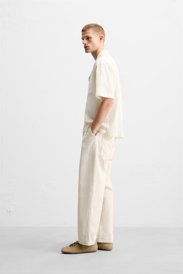 CHEMISE BRODÉE FLORALE - Blanc cassé de Zara - Image 3