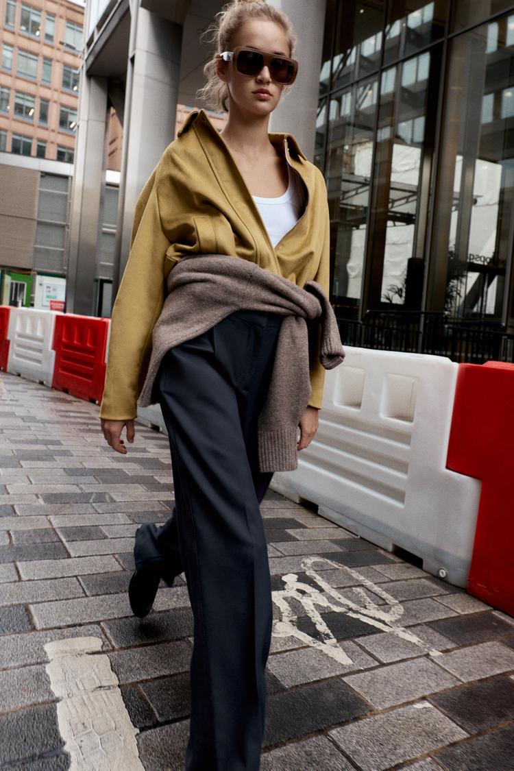 TROUSERS WITH SIDE STRIPES Navy blue ZARA United Kingdom