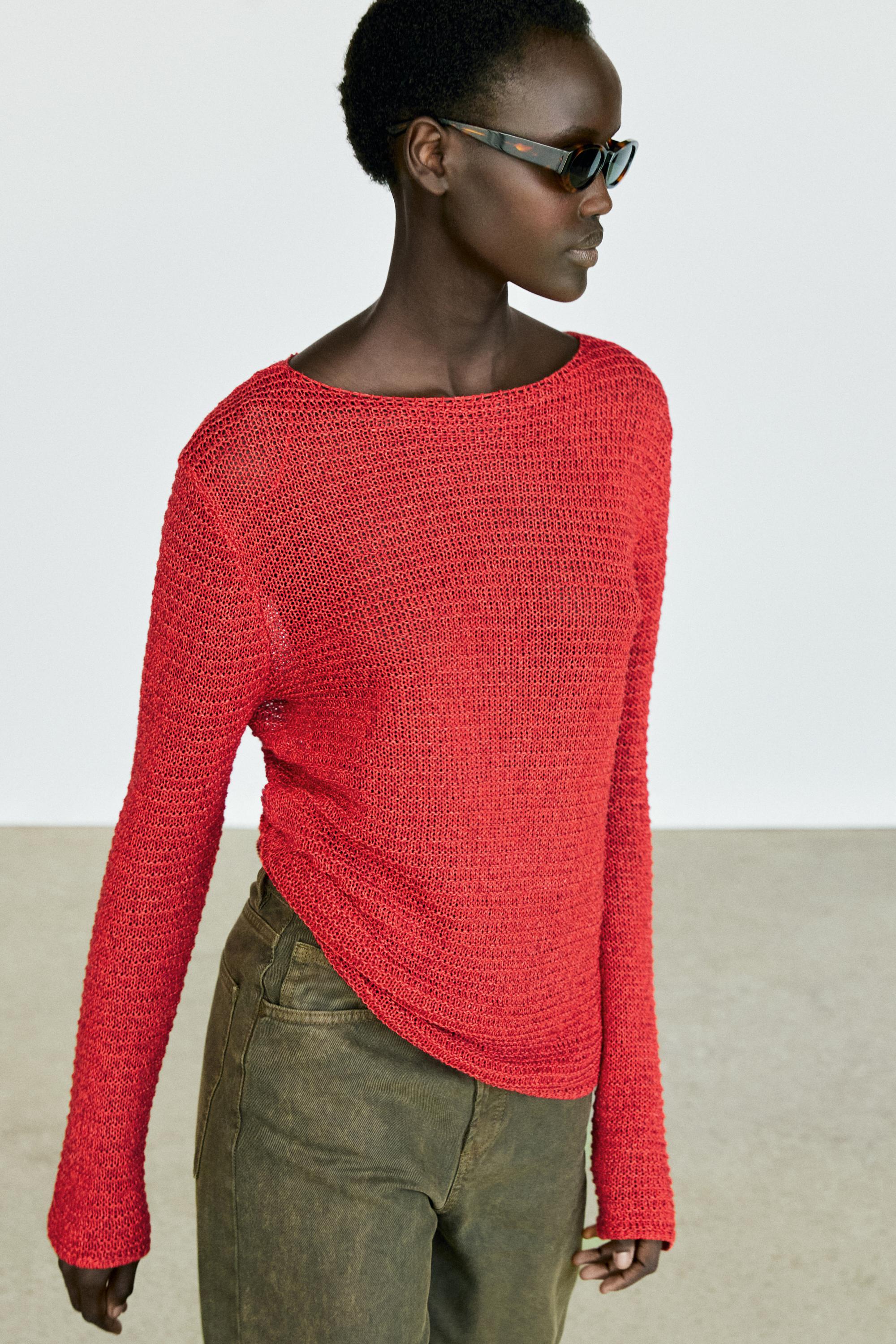 Pull en maille col bateau