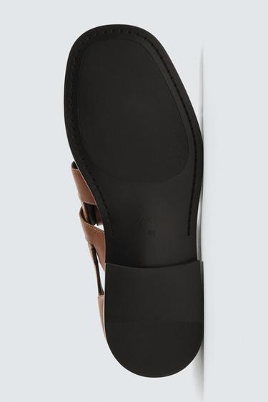 LIMITED EDITION LEATHER CAGE SANDALS - Brown by Zara - Image 3