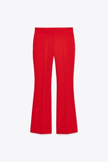FLARE TROUSERS - Red by Zara - Image 4