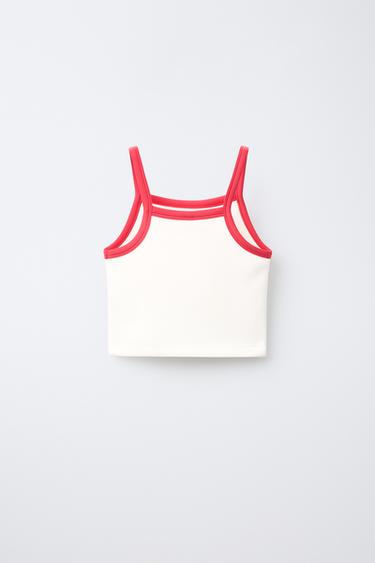 T-SHIRT AVEC MODAL ET INSCRIPTION IMPRIMÉE - Blanc de Zara - Image 1