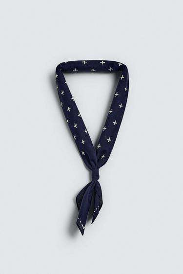 BANDANA ESTAMPADO GEOMÉTRICO - Marino de Zara