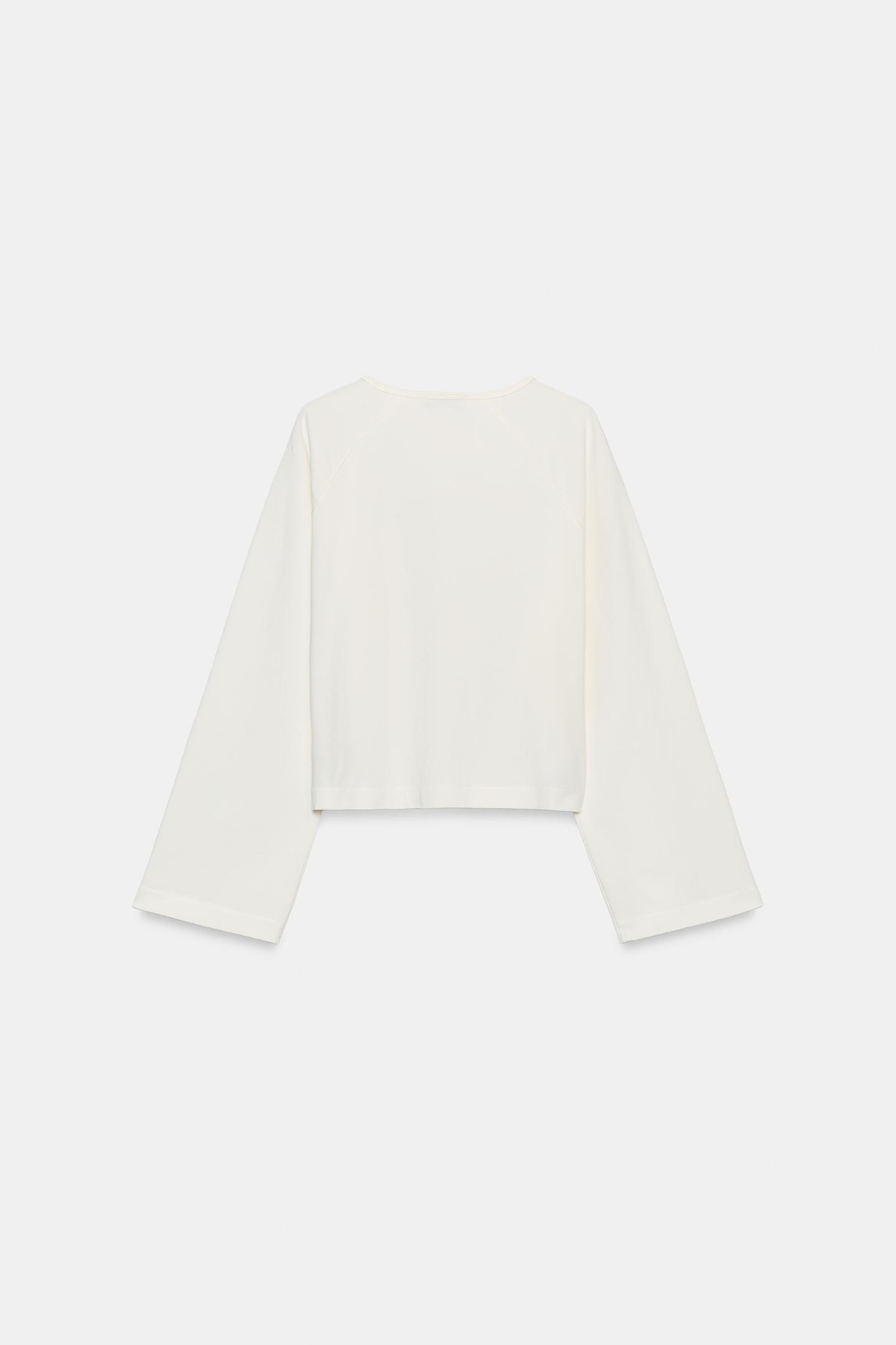 Женская футболка Zara Thomas LelÚ Raglan, цвет: Устричный белый — фото 8