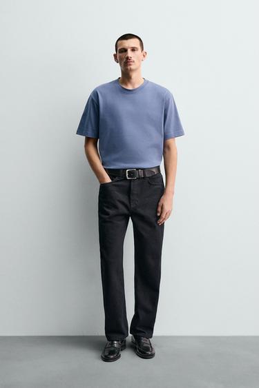 HEAVYWEIGHT SHORT SLEEVE T-SHIRT - Petrol blue by Zara