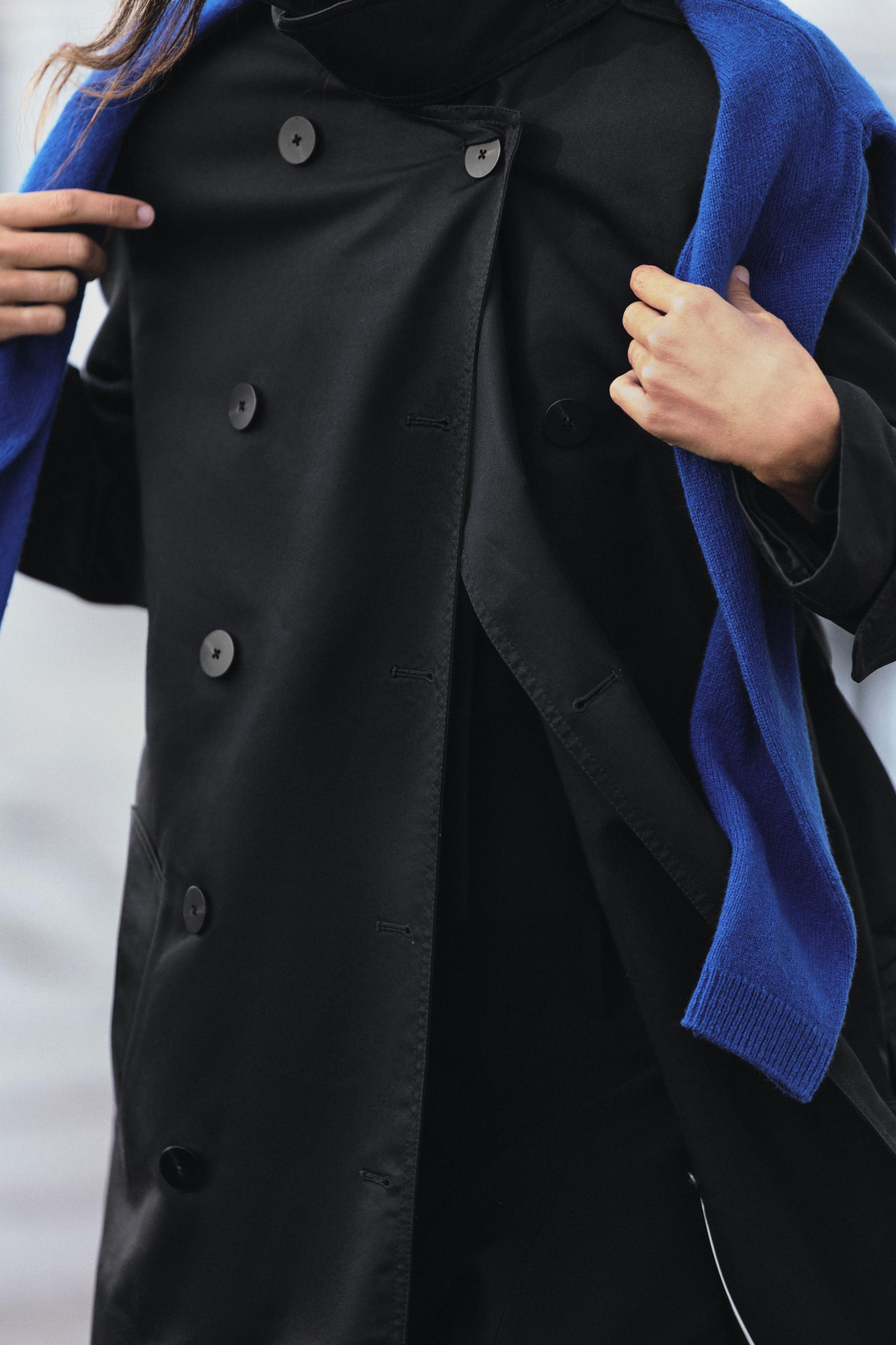 WATER-REPELLENT BELTED TRENCH COAT ZW COLLECTION