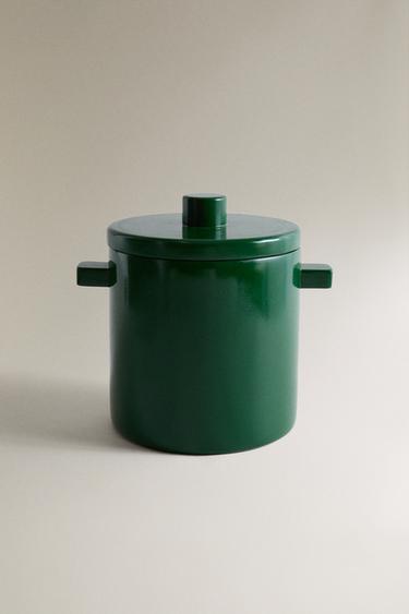 Zara ACACIA WOODEN ICE BUCKET - 綠色 - 圖片 0