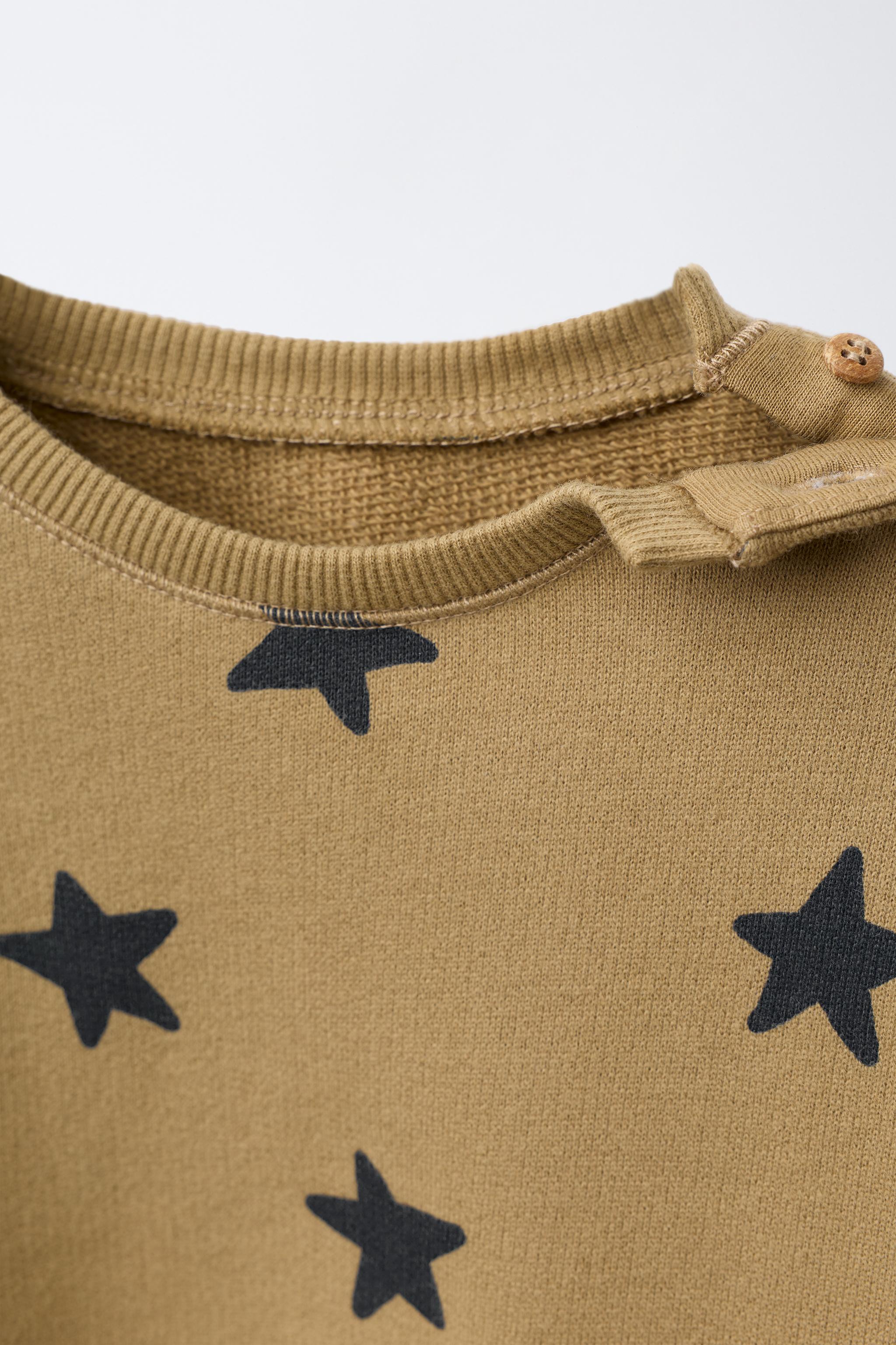 PRINTED SWEATSHIRT - Khaki | ZARA United States